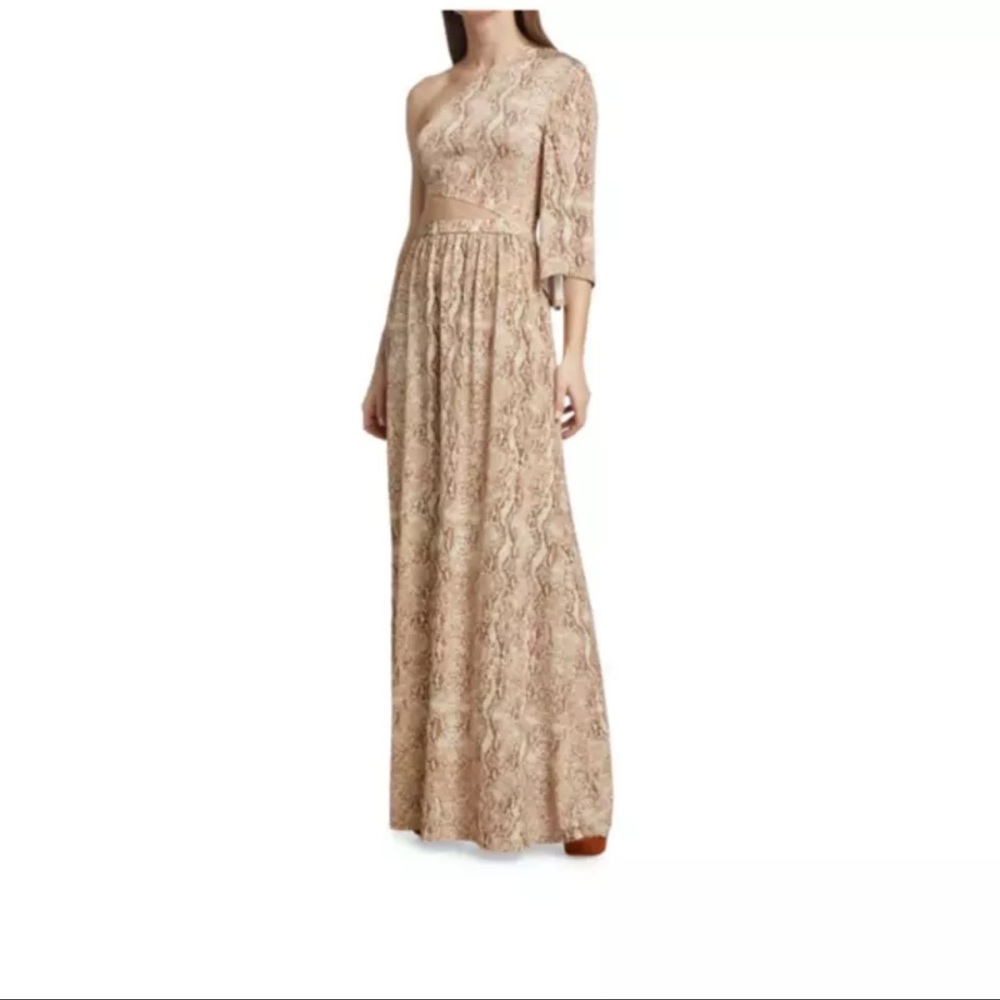 L’Agence Fontana One-Shoulder Snake Print Maxi Dress  | Revolve, Zimmermann - Picture 5 of 10